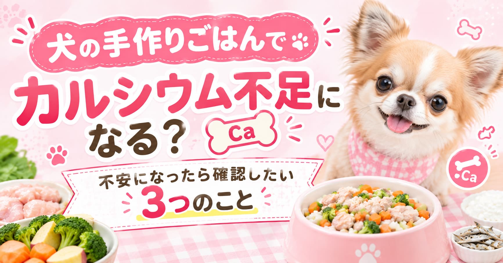 犬の手作りごはんでカルシウム不足になる？