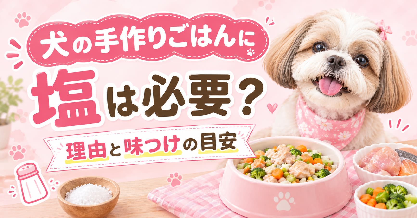 犬の手作りごはんに塩は必要？
